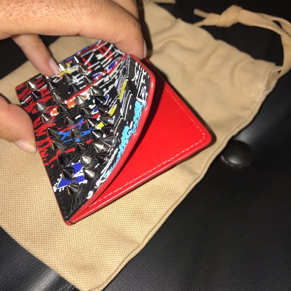 Christian Louboutin Spike Embellished Card Holder - Picture 4 of 6